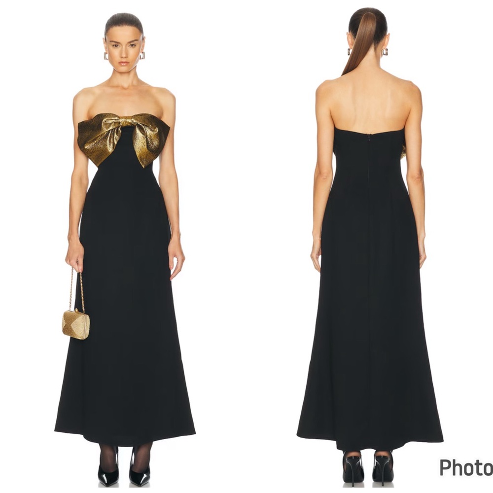 Simon Miller Black and Gold Maxi Dress